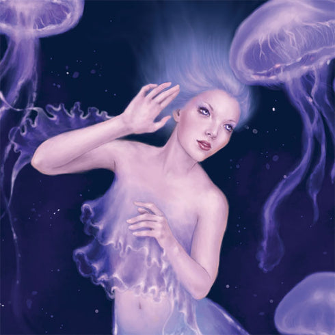 Mermaid and Jellyfish by Rachel Anderson K95 RGB PLATINUM Mechanical Gaming Keyboard Skin