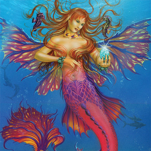 Mermaid Water Fairy by Ed Beard Jr iPhone 14 Plus Folio Case