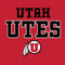 University of Utah Utes Text on Red Wii Remote Controller Skin