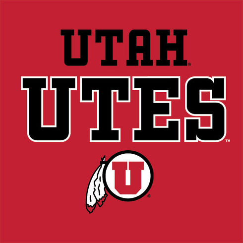 University of Utah Utes Text on Red Wii (Includes 1 Controller) Skin