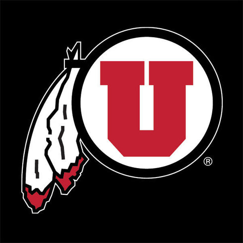 University of Utah Circle and Feather on Black Wii (Includes 1 Controller) Skin