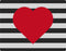 Black And White Striped Heart Surface Laptop Skin