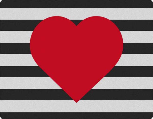 Black And White Striped Heart Beats Solo 2 Wired Skin