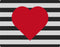 Black And White Striped Heart Galaxy A20 Clear Case