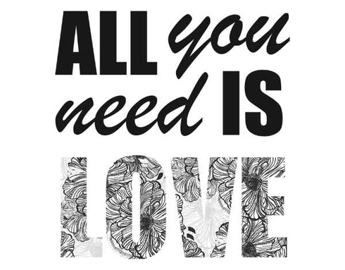 All You Need Is Love BW Pixelbook Skin