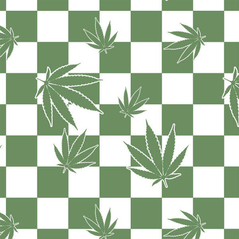 Marijuana Green Checkered iPhone 14 Plus Folio Case