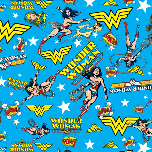 DC Comics Wonder Woman Action pose pattern Amazon Echo Buds Skin