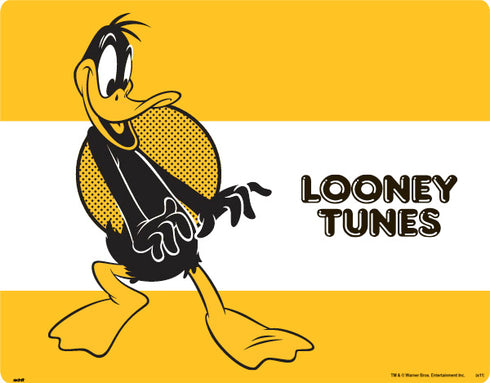 Looney Tunes Daffy Duck Yellow Stripes Galaxy Book 12in Skin