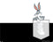 Looney Tunes Bugs Bunny Black White Nintendo 2DS XL (2017) Skin