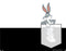 Looney Tunes Bugs Bunny Black White Amazon Fire TV Skin