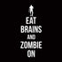 Eat Brains and Zombie On Black iPhone 15 Skin