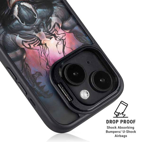Marvel Venom Absolute Carnage by Adi Granov iPhone 15 Plus Kickstand Case