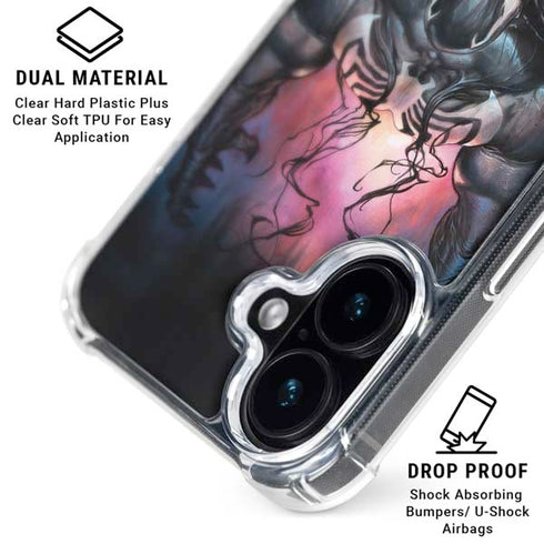 Marvel Venom Absolute Carnage by Adi Granov iPhone 16 Clear Case
