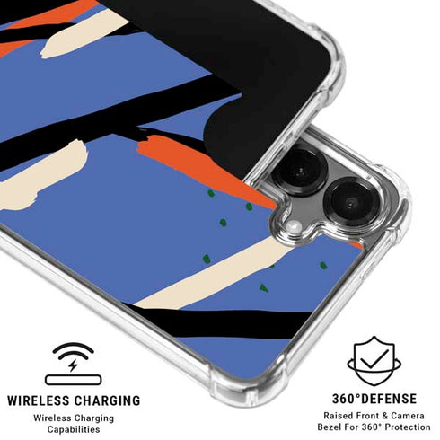 Abstract Lines Galaxy S26 Clear Case