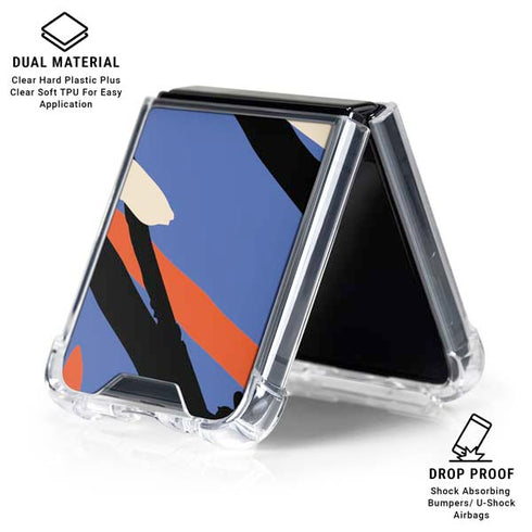 Abstract Lines Galaxy Z Flip6 Clear Case