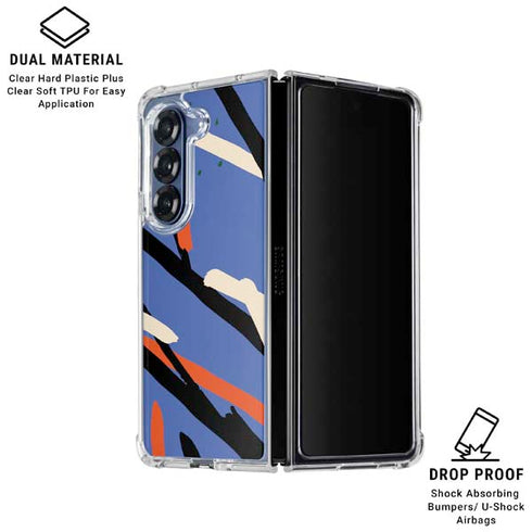 Abstract Lines Galaxy Z Fold6 Clear Case