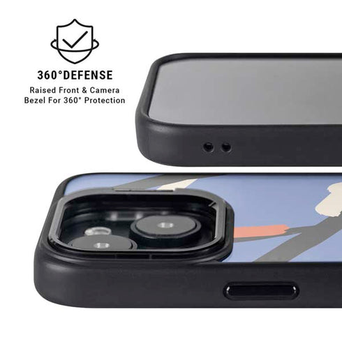 Abstract Lines iPhone 14 Kickstand Case