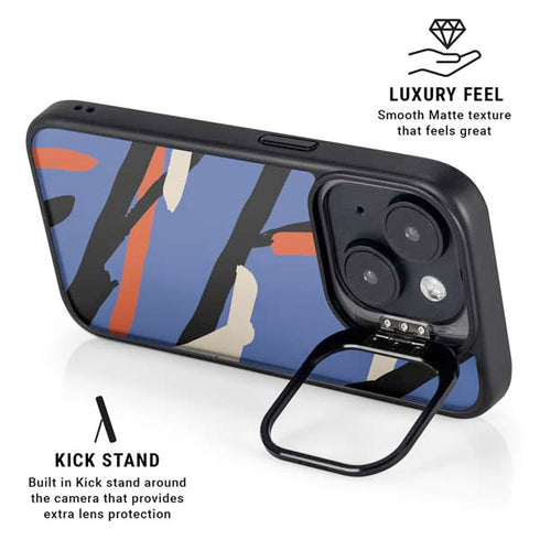 Abstract Lines iPhone 14 Plus Kickstand Case