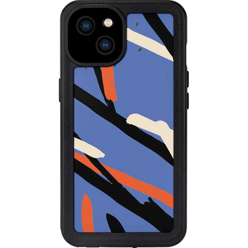 Abstract Lines iPhone 15 Plus Waterproof Case