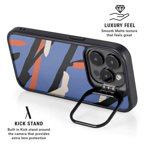 Abstract Lines iPhone 15 Pro Max Kickstand Case