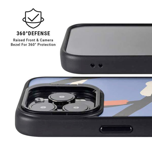 Abstract Lines iPhone 15 Pro Max Kickstand Case