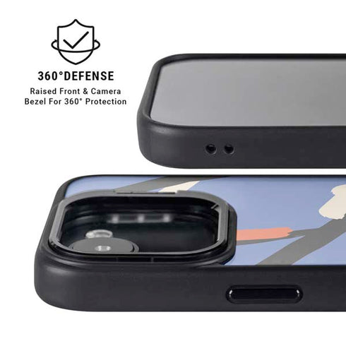 Abstract Lines iPhone 16e Kickstand Case