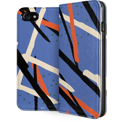 Abstract Lines iPhone SE (2nd & 3rd Gen) Folio Case