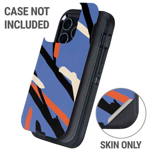 Abstract Lines Otterbox Defender iPhone Skin