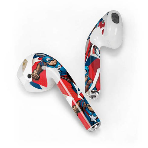 Marvel Captain America Action Pose Apple AirPods 2 Skin
