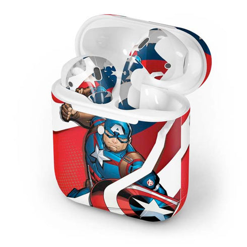 Marvel Captain America Action Pose Apple AirPods 2 Skin