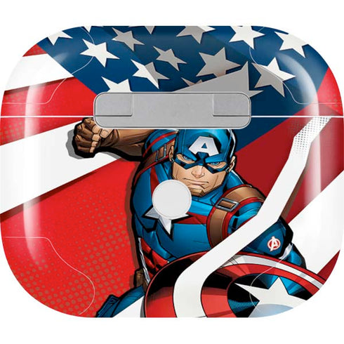 Marvel Captain America Action Pose Apple AirPods (3rd Gen 2021) Skin