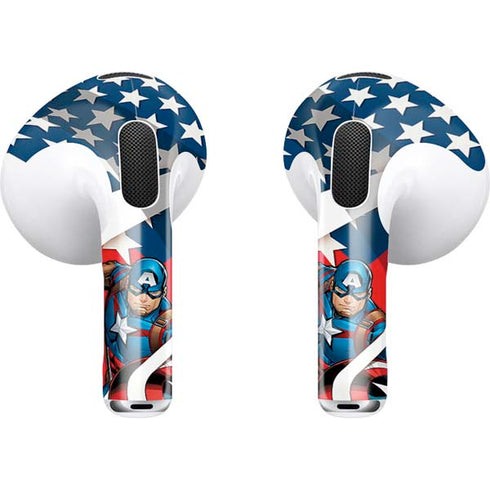 Marvel Captain America Action Pose Apple AirPods (3rd Gen 2021) Skin