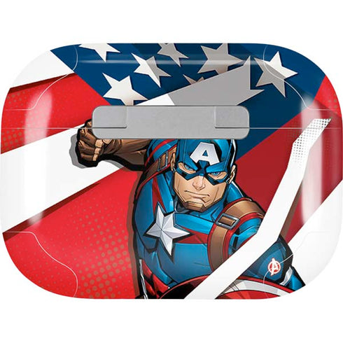 Marvel Captain America Action Pose AirPods Skins