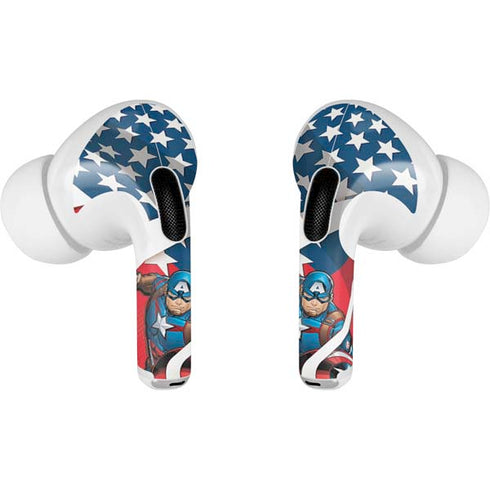 Marvel Captain America Action Pose Apple AirPods Pro Skin