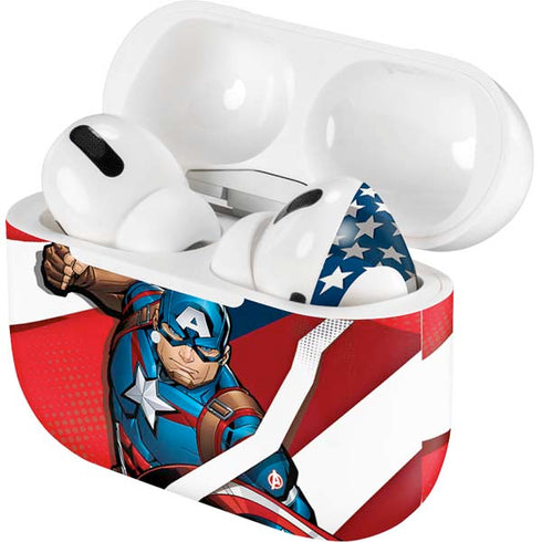 Marvel Captain America Action Pose Apple AirPods Pro Skin