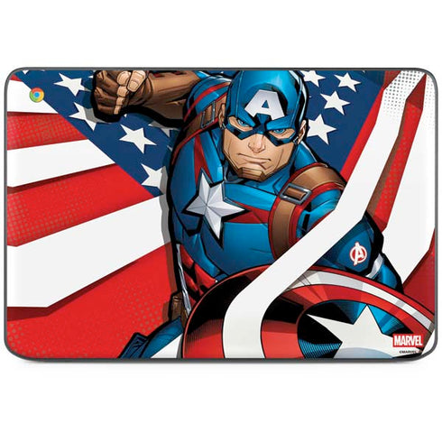 Marvel Captain America Action Pose HP Chromebook Skin