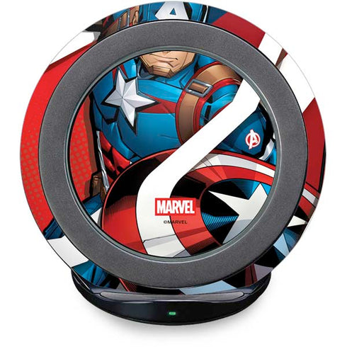 Marvel Captain America Action Pose Fast Charge Wireless Charging Stand Skin