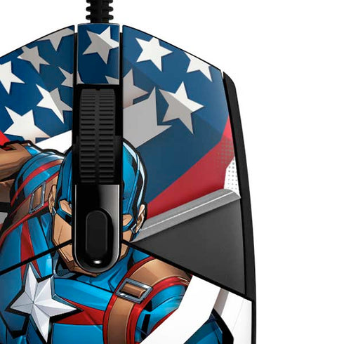 Marvel Captain America Action Pose G203 Prodigy RGB Wired Gaming Mouse Skin