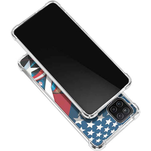Marvel Captain America Action Pose Galaxy A12 Clear Case