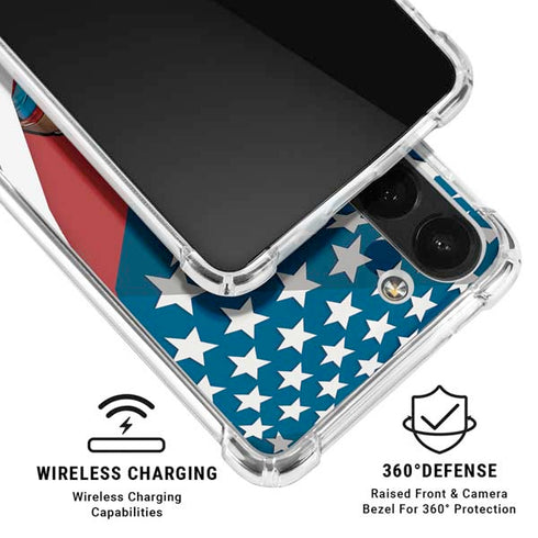 Marvel Captain America Action Pose Galaxy A13 5G Clear Case
