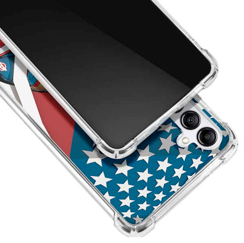 Marvel Captain America Action Pose Galaxy A14 5G Clear Case