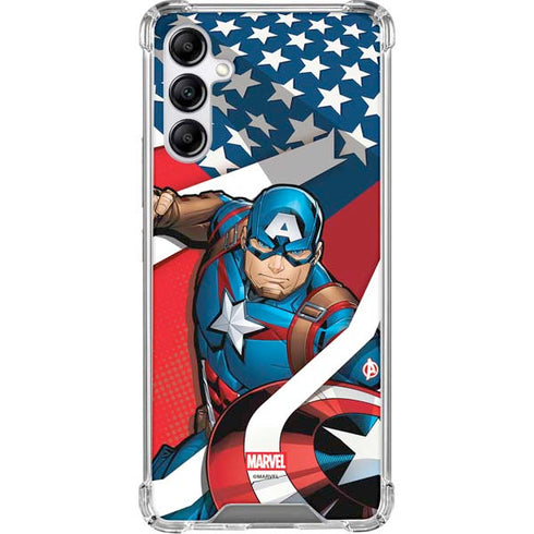 Marvel Captain America Action Pose Galaxy A15 5G Clear Case