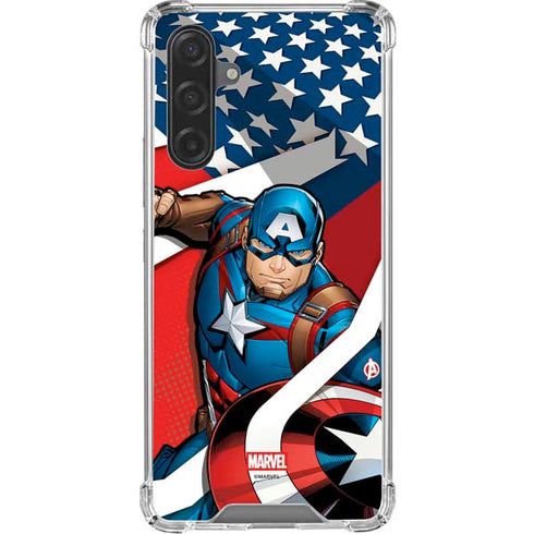 Marvel Captain America Action Pose Galaxy A17 Clear Case