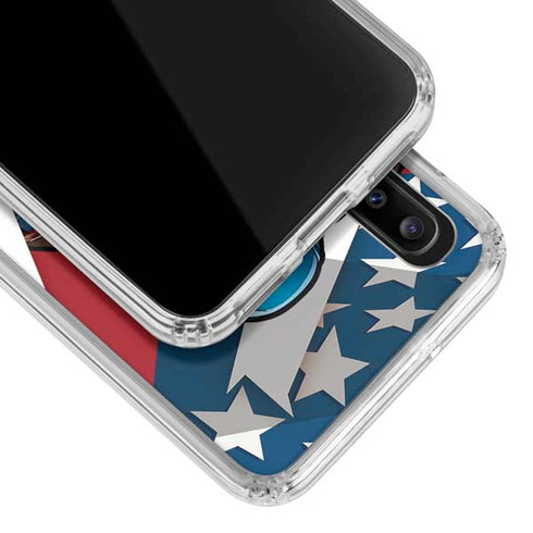 Marvel Captain America Action Pose Galaxy A20 Clear Case
