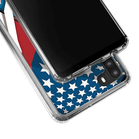 Marvel Captain America Action Pose Galaxy A21 Clear Case