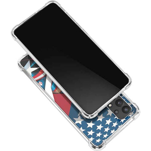 Marvel Captain America Action Pose Galaxy A32 5G Clear Case