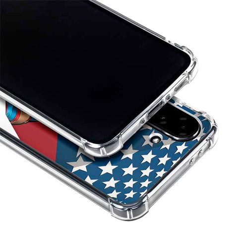 Marvel Captain America Action Pose Galaxy A36 5G Clear Case