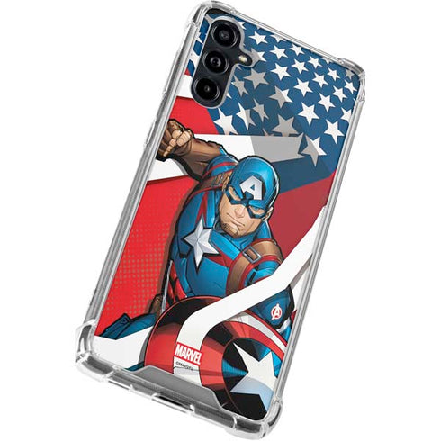 Marvel Captain America Action Pose Galaxy A54 5G Clear Case