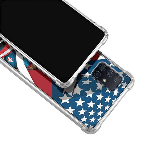 Marvel Captain America Action Pose Galaxy A71 5G Clear Case