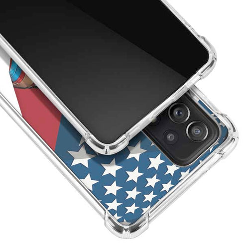 Marvel Captain America Action Pose Galaxy A72 5G Clear Case